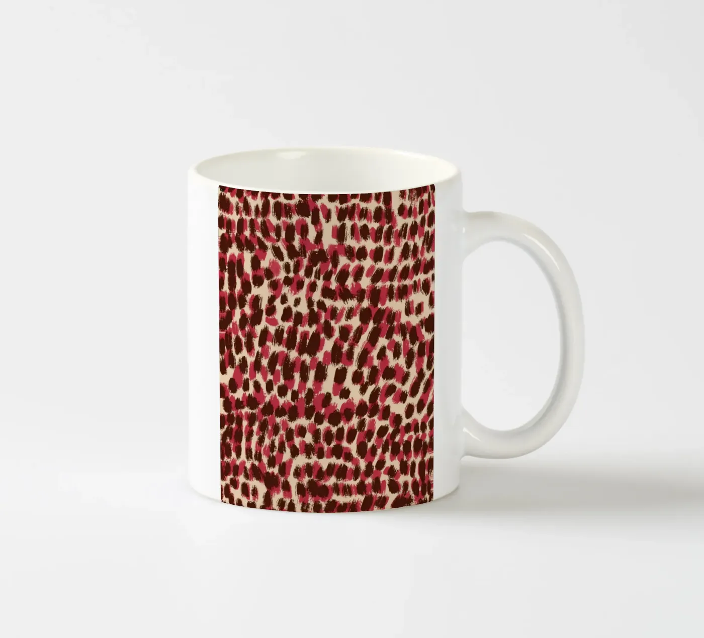 Tiny brushstrokes pattern 06 ceramic mug by Little Dean