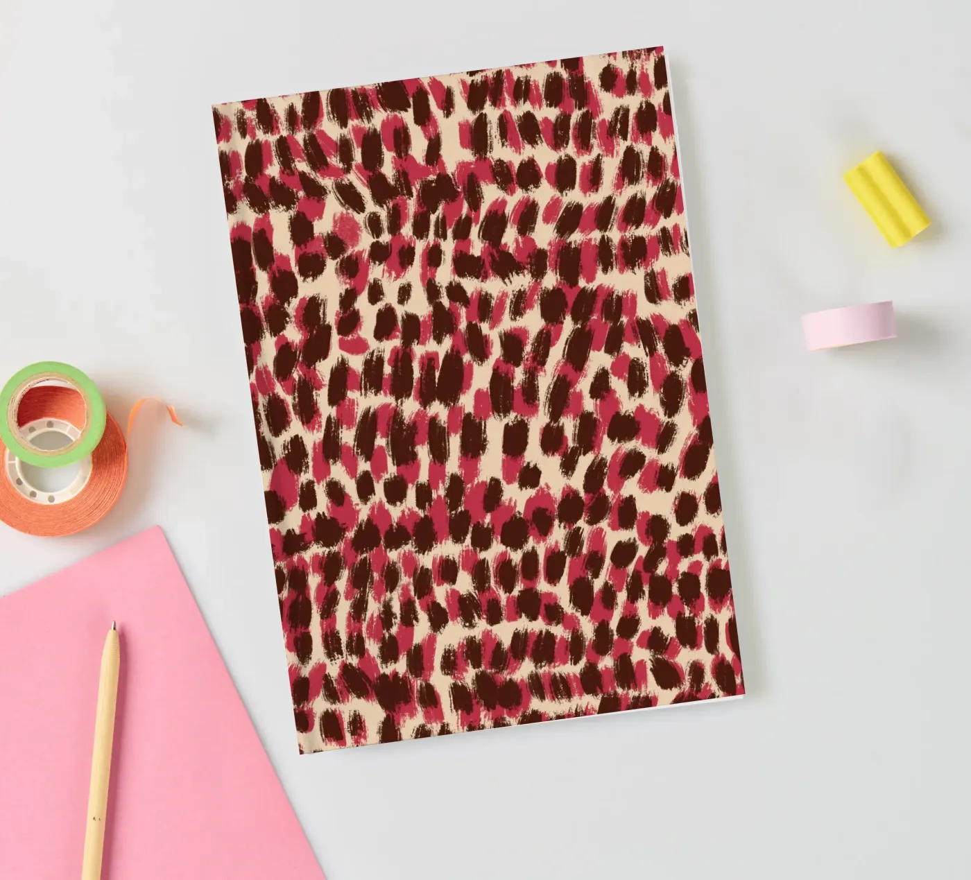 Tiny brushstrokes pattern 06 notebook by Little Dean