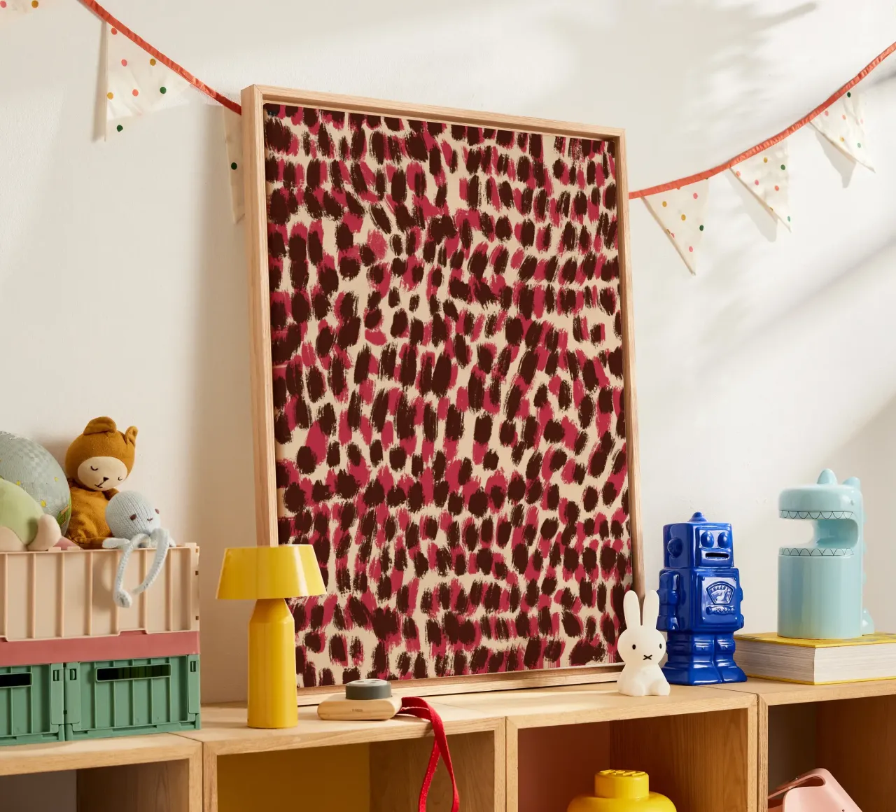 Tiny brushstrokes pattern 06 canvas by Little Dean