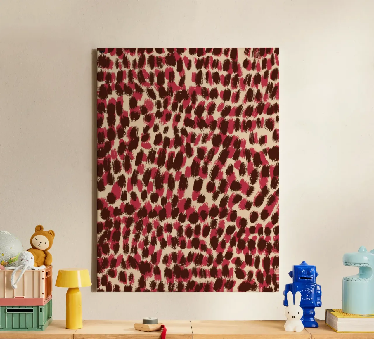 Tiny brushstrokes pattern 06 canvas by Little Dean