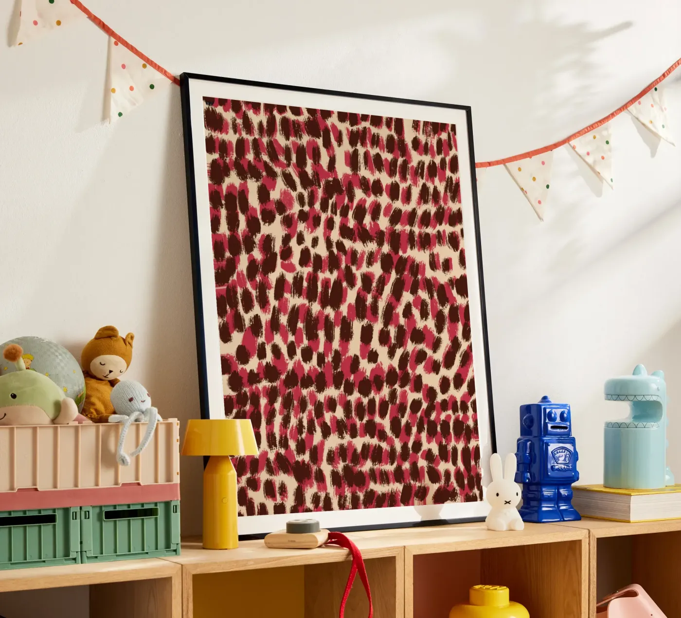 Tiny brushstrokes pattern 06 poster by Little Dean