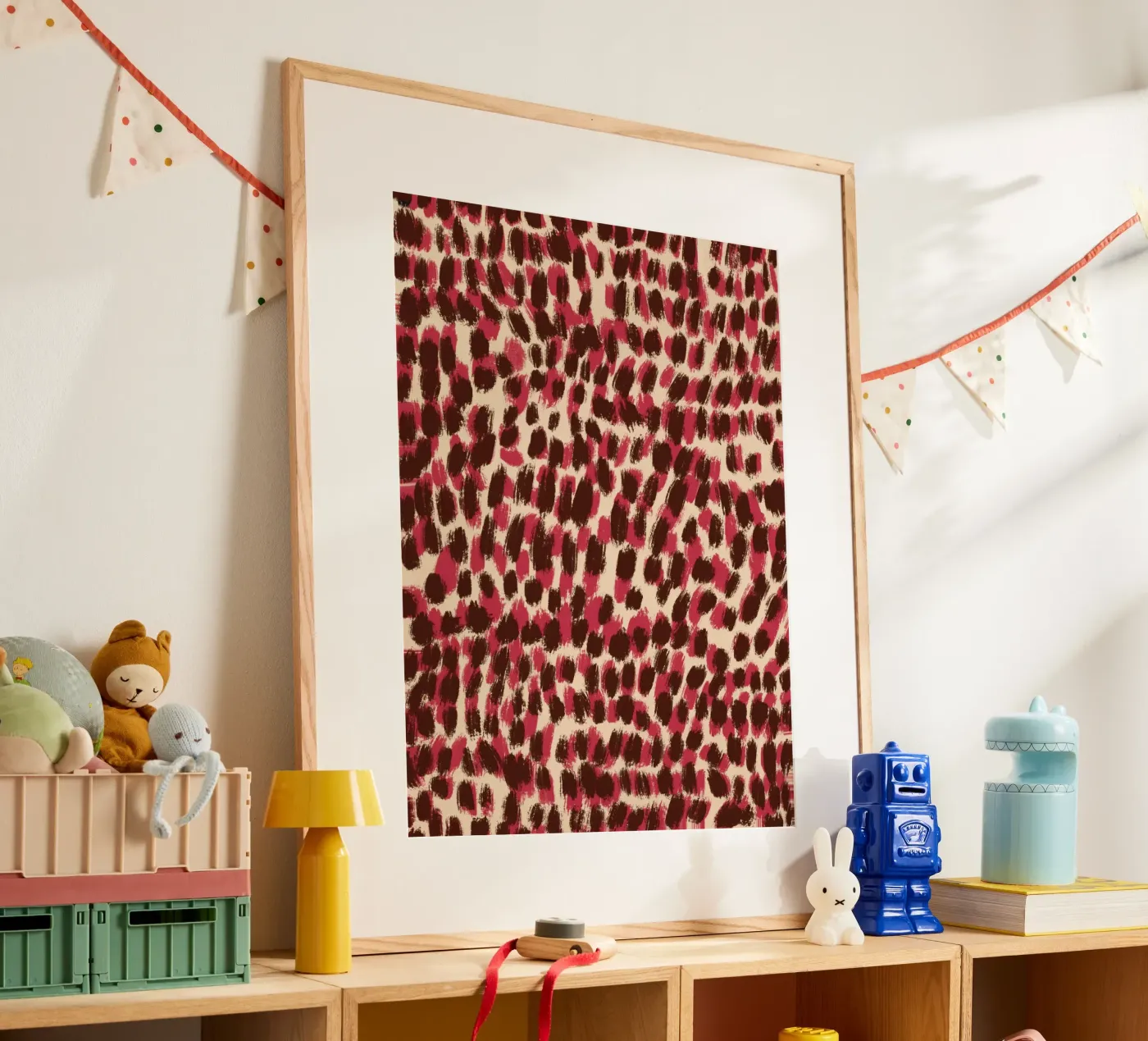 Tiny brushstrokes pattern 06 poster by Little Dean