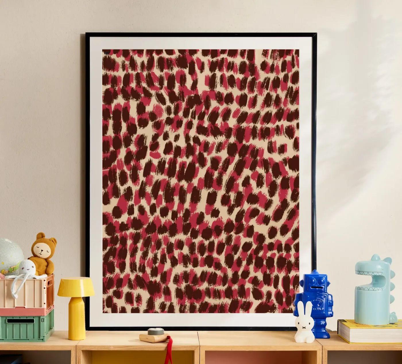 Tiny brushstrokes pattern 06 poster by Little Dean
