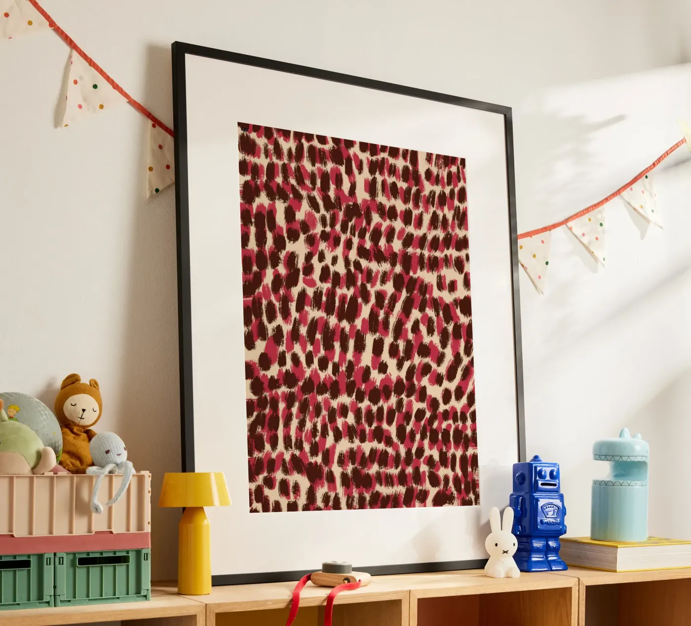 Tiny brushstrokes pattern 06 poster by Little Dean