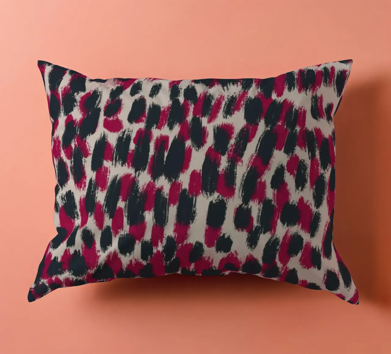 Tiny brushstrokes pattern 07 decorative cushion by Little Dean