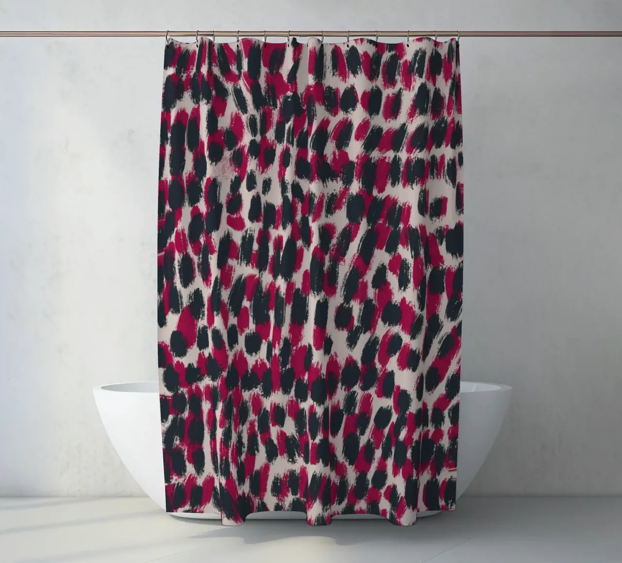 Tiny brushstrokes pattern 07 Duschvorhang von Little Dean