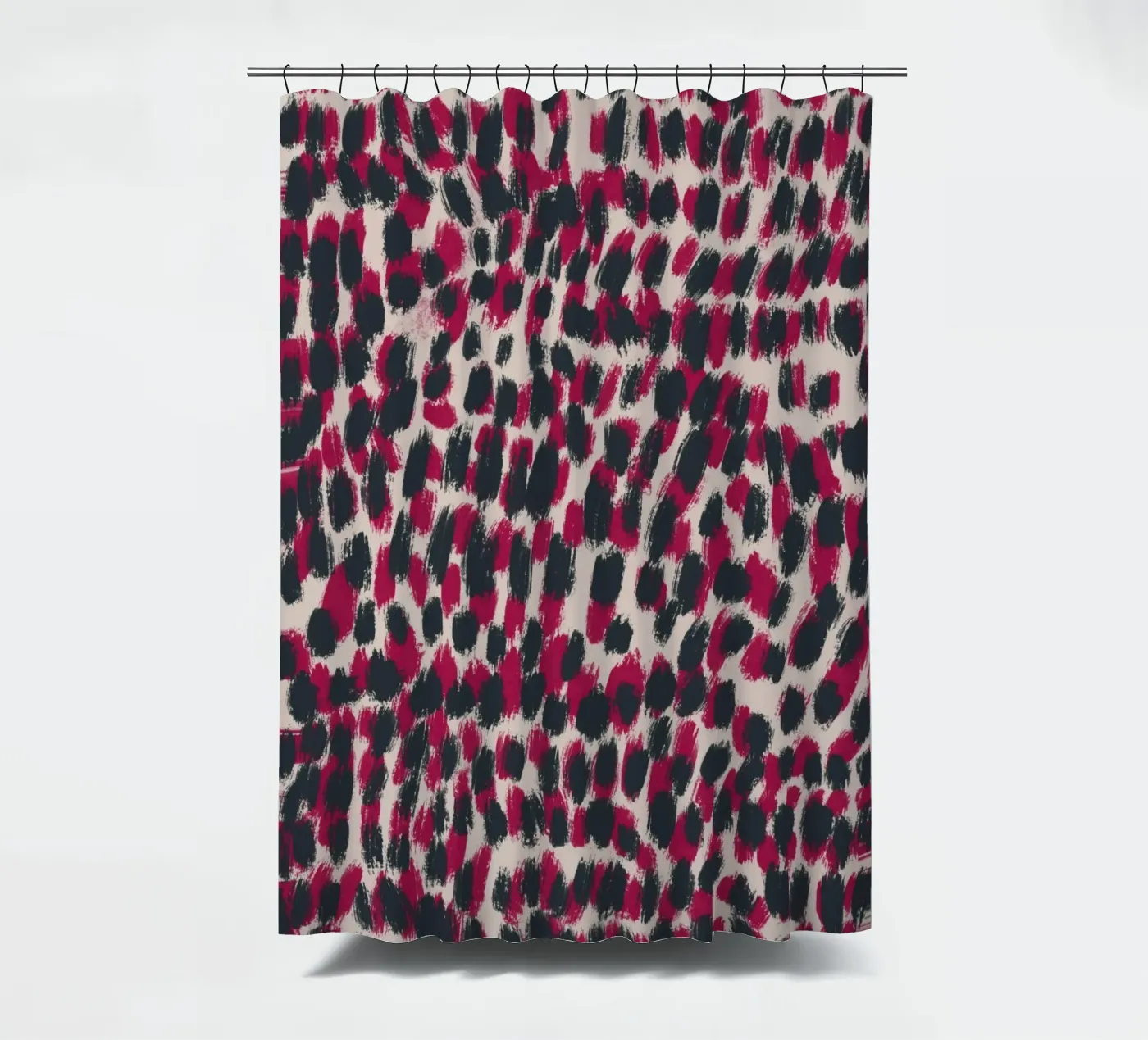 Tiny brushstrokes pattern 07 shower curtain by Little Dean