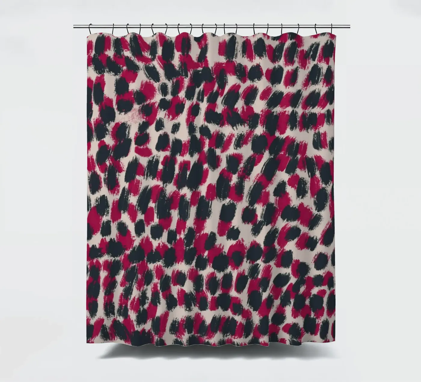 Tiny brushstrokes pattern 07 shower curtain by Little Dean