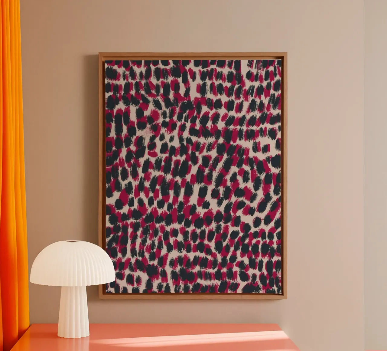 Tiny brushstrokes pattern 07 canvas by Little Dean