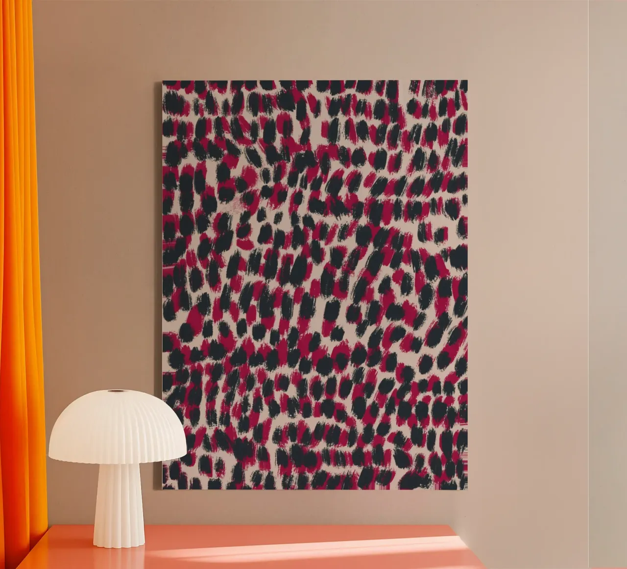 Tiny brushstrokes pattern 07 canvas by Little Dean