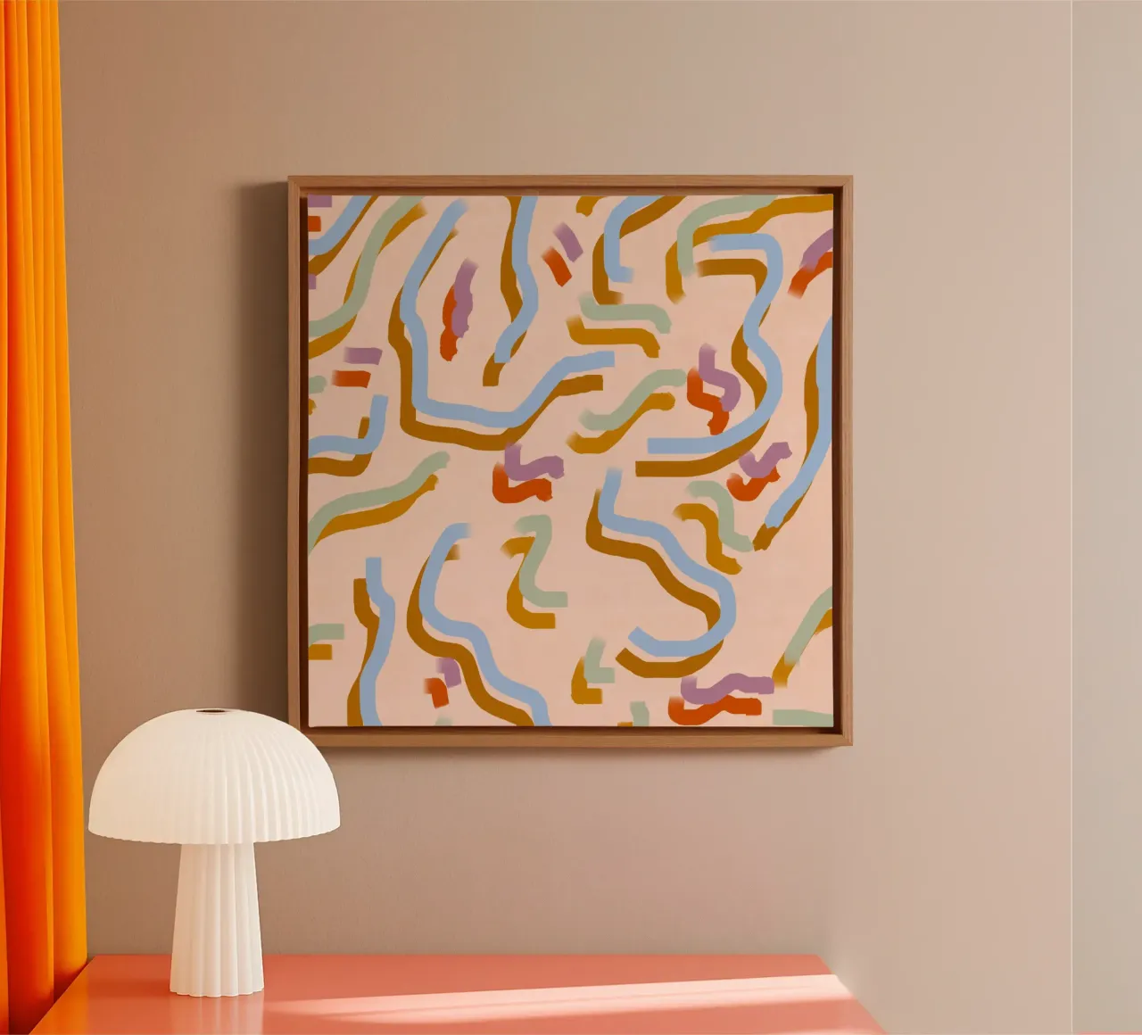 Colore Candy 04 tela con Cornice a cassetta da Little Dean