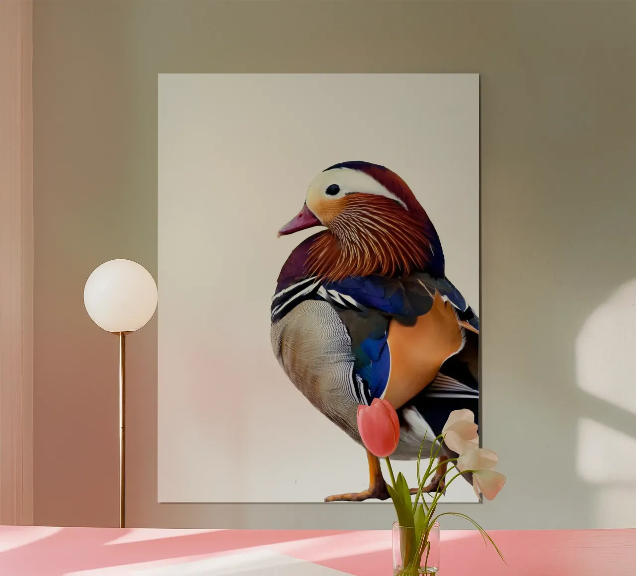 The Mandarin duck poster con telaio in legno da Dumery Art