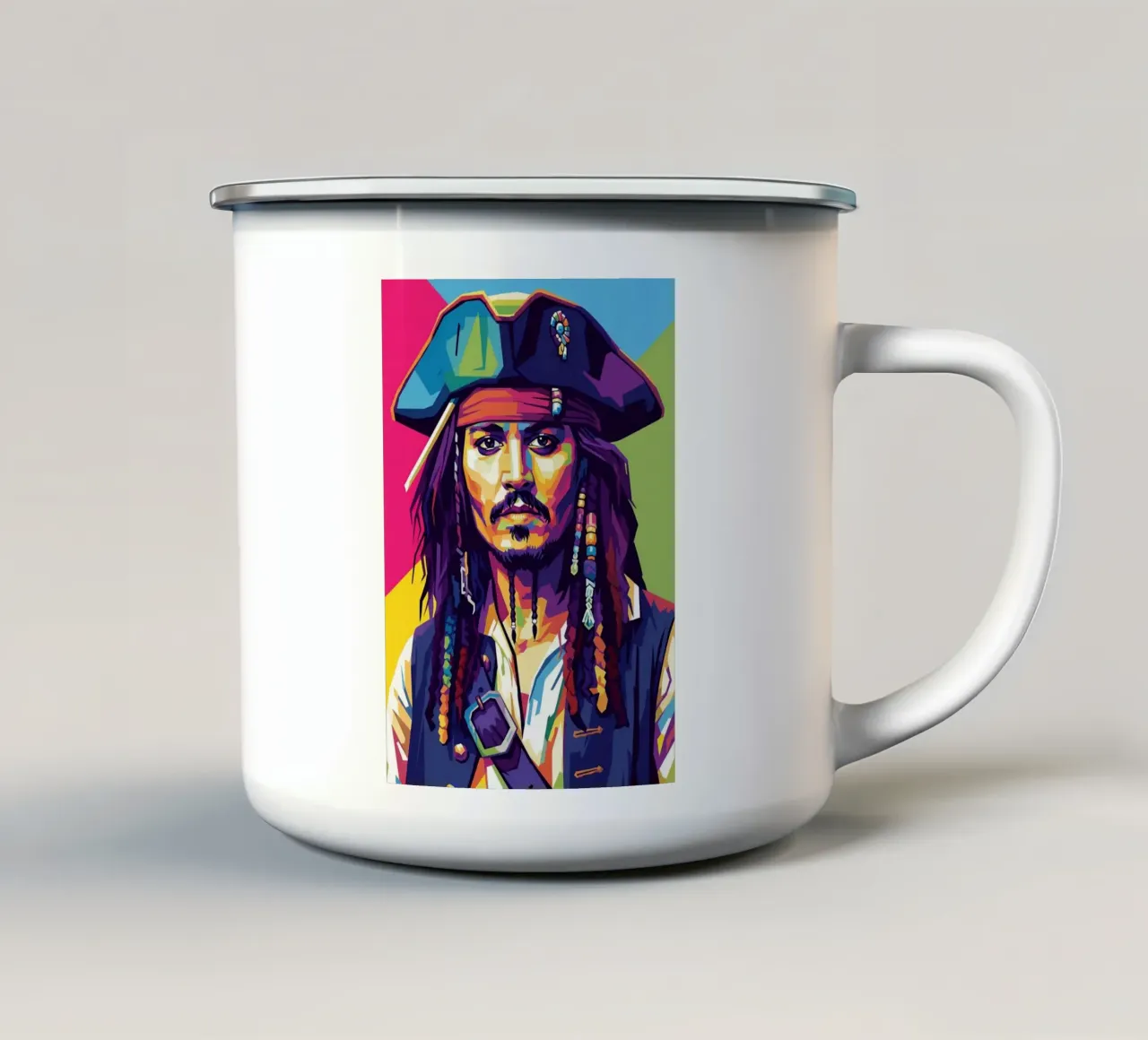 Jack Sparrow - Johnny Depp #1 tazza in smalto da Hantamrata