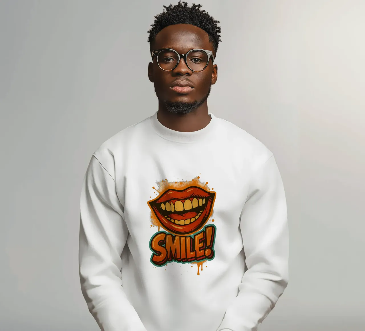 SMILE ... felpa da Vintage Van Gogh