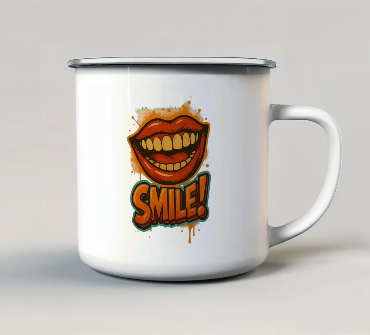 SMILE ... tazza in smalto da Vintage Van Gogh