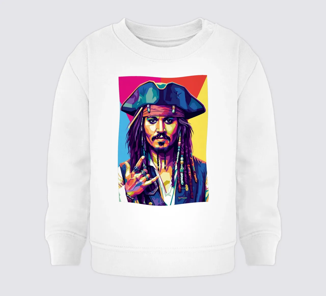 Jack Sparrow - Johnny Depp #2 felpa neonato da Hantamrata