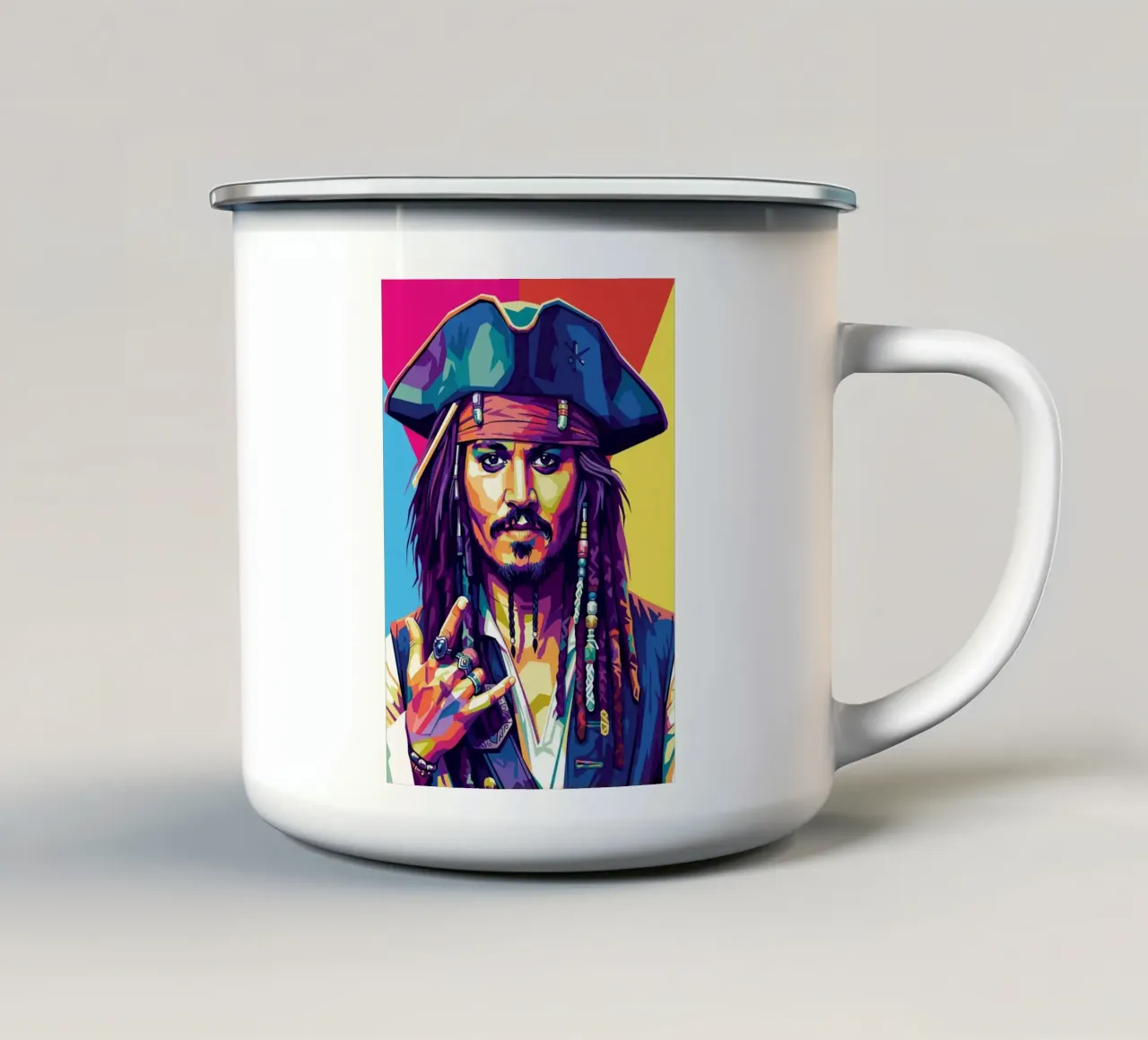 Jack Sparrow - Johnny Depp #2 tazza in smalto da Hantamrata