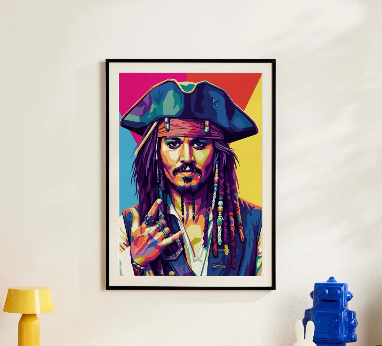 Jack Sparrow - Johnny Depp #2 poster con telaio in alluminio da Hantamrata