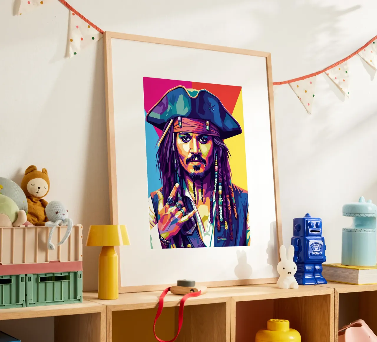 Jack Sparrow - Johnny Depp #2 poster con telaio in alluminio da Hantamrata