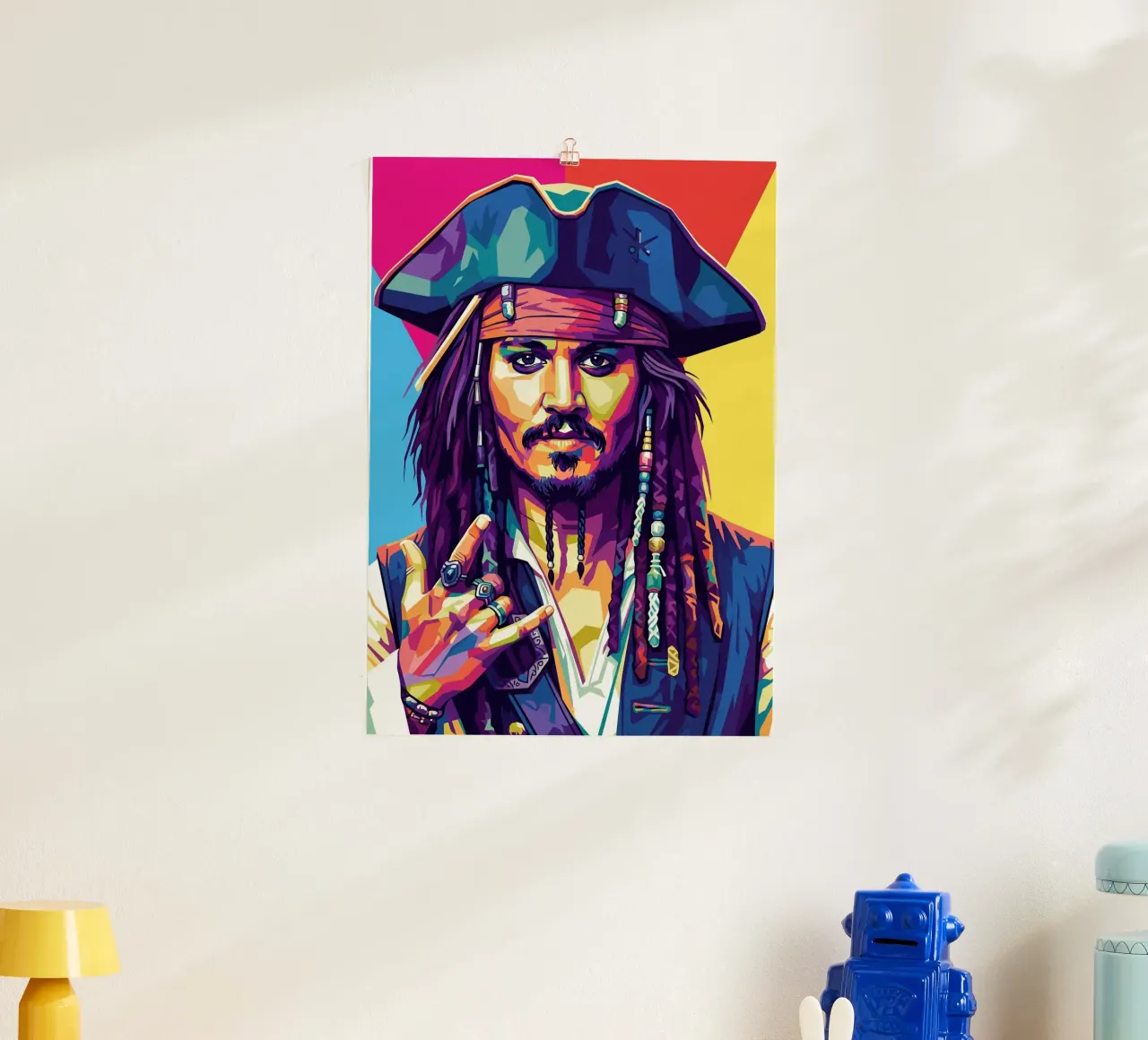 Jack Sparrow - Johnny Depp #2 poster con telaio in alluminio da Hantamrata