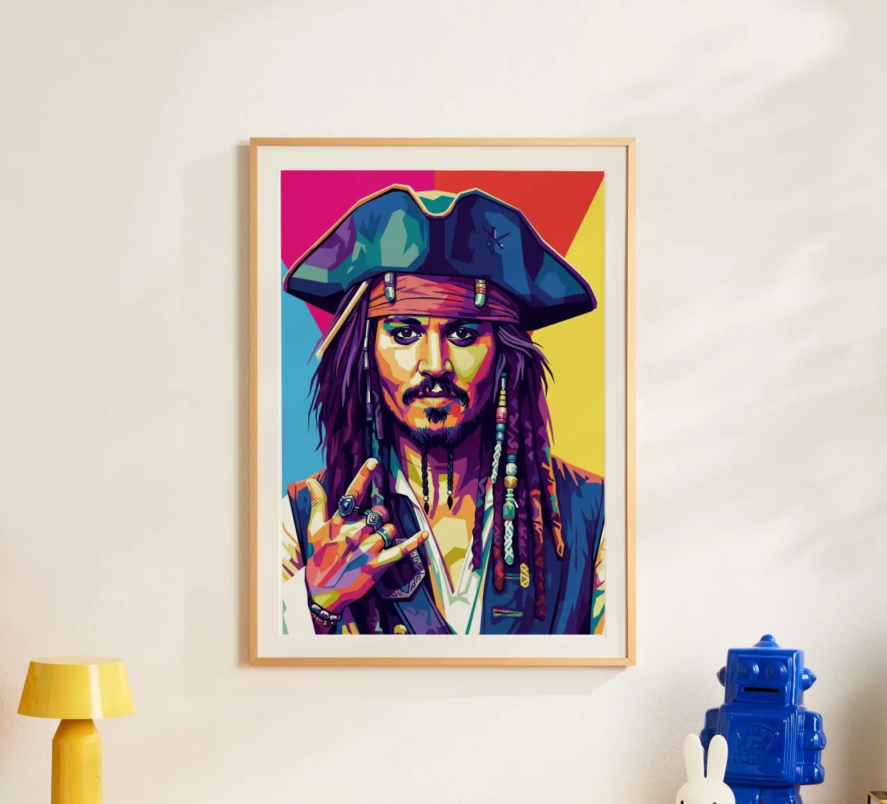 Jack Sparrow - Johnny Depp #2 poster con telaio in alluminio da Hantamrata