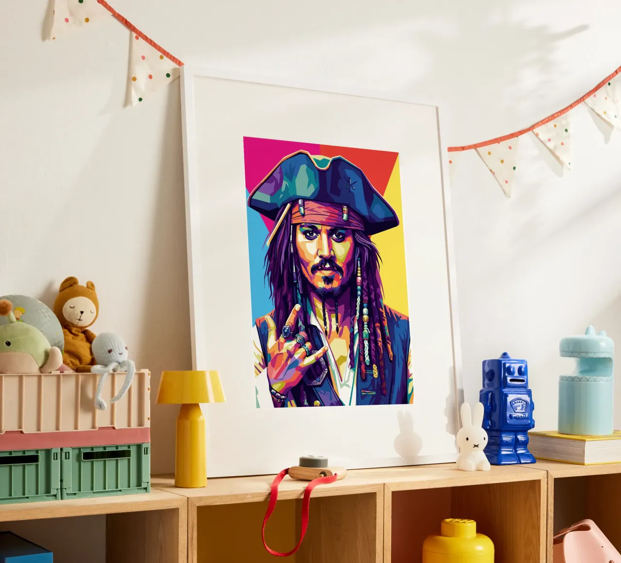 Jack Sparrow - Johnny Depp #2 poster con telaio in alluminio da Hantamrata