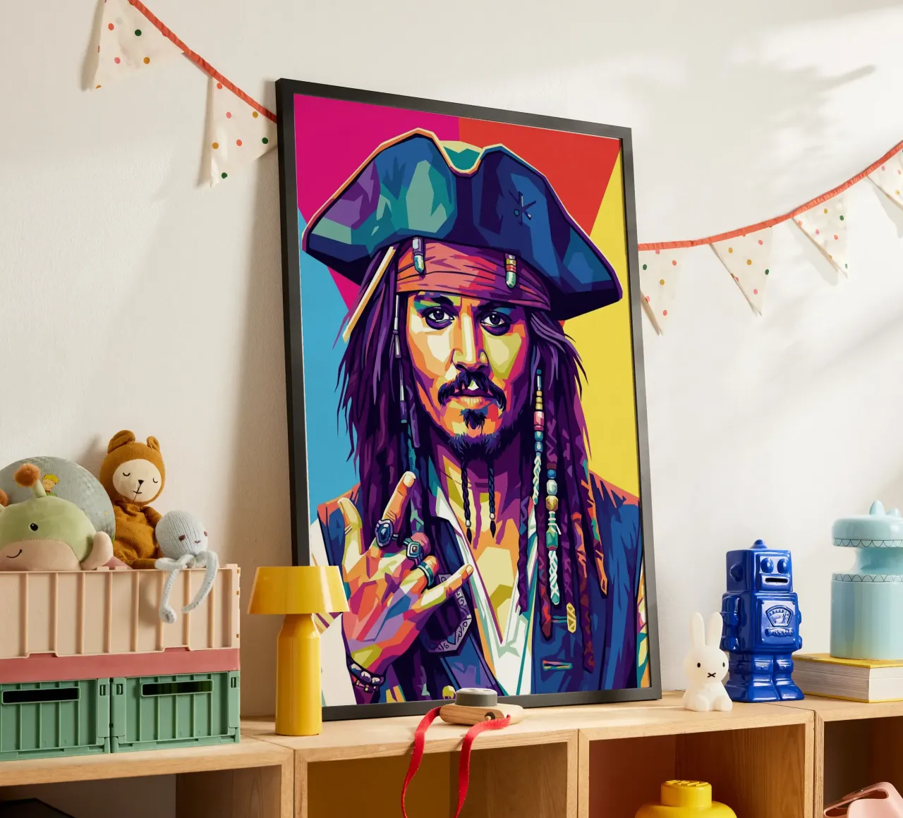 Jack Sparrow - Johnny Depp #2 poster con telaio in alluminio da Hantamrata