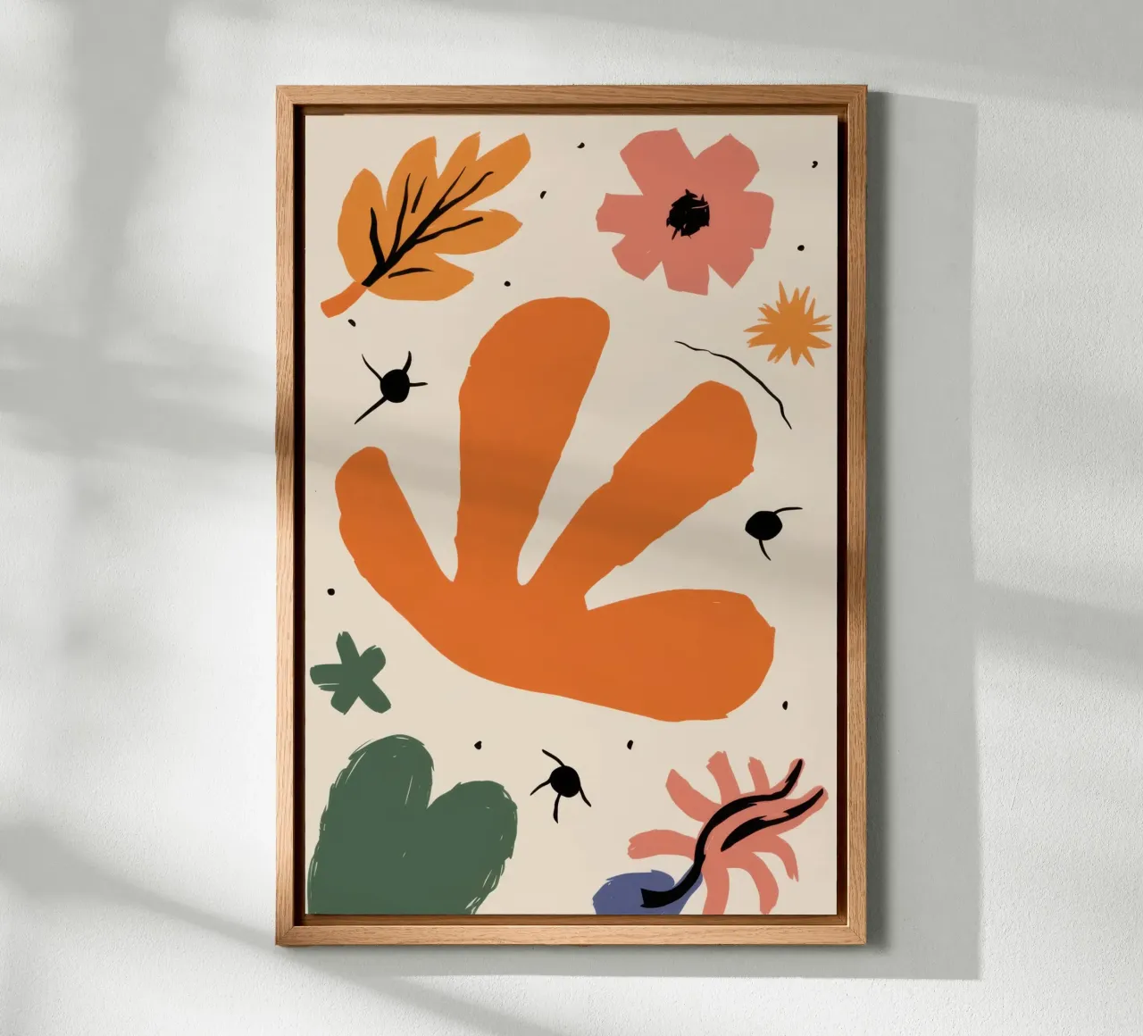 Herfstbladeren dans canvas met Baklijst van Irish Strokes