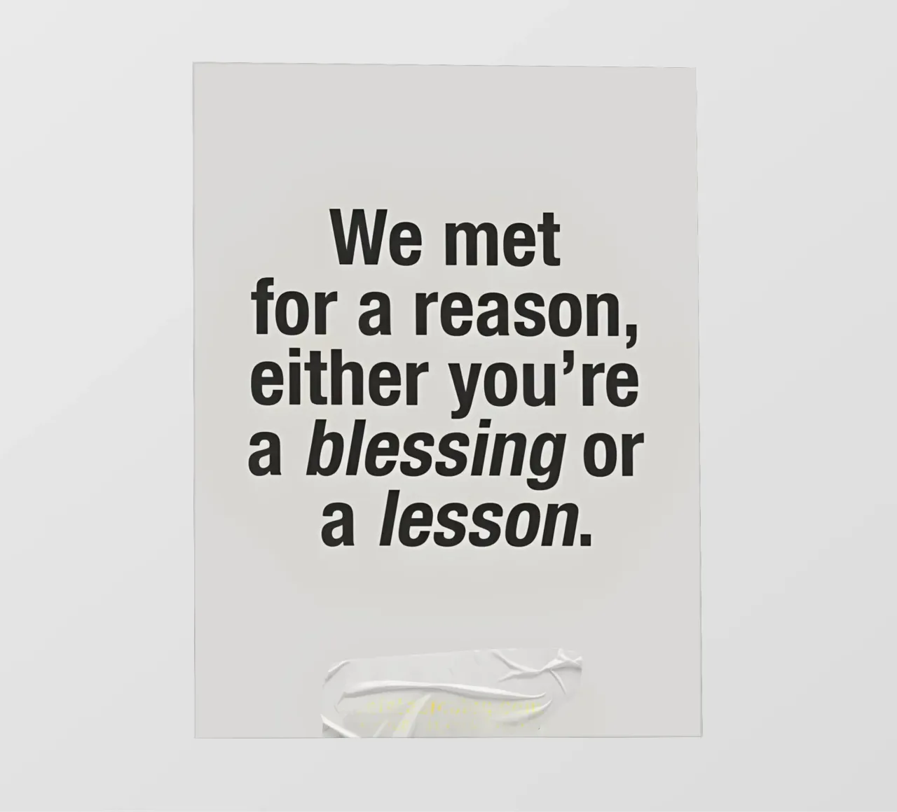 for a reason telo in pvc da Type & Tape