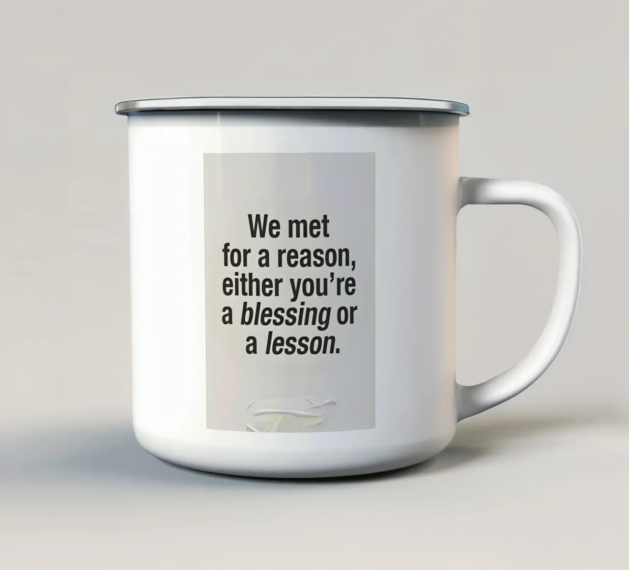 for a reason tazza in smalto da Type & Tape