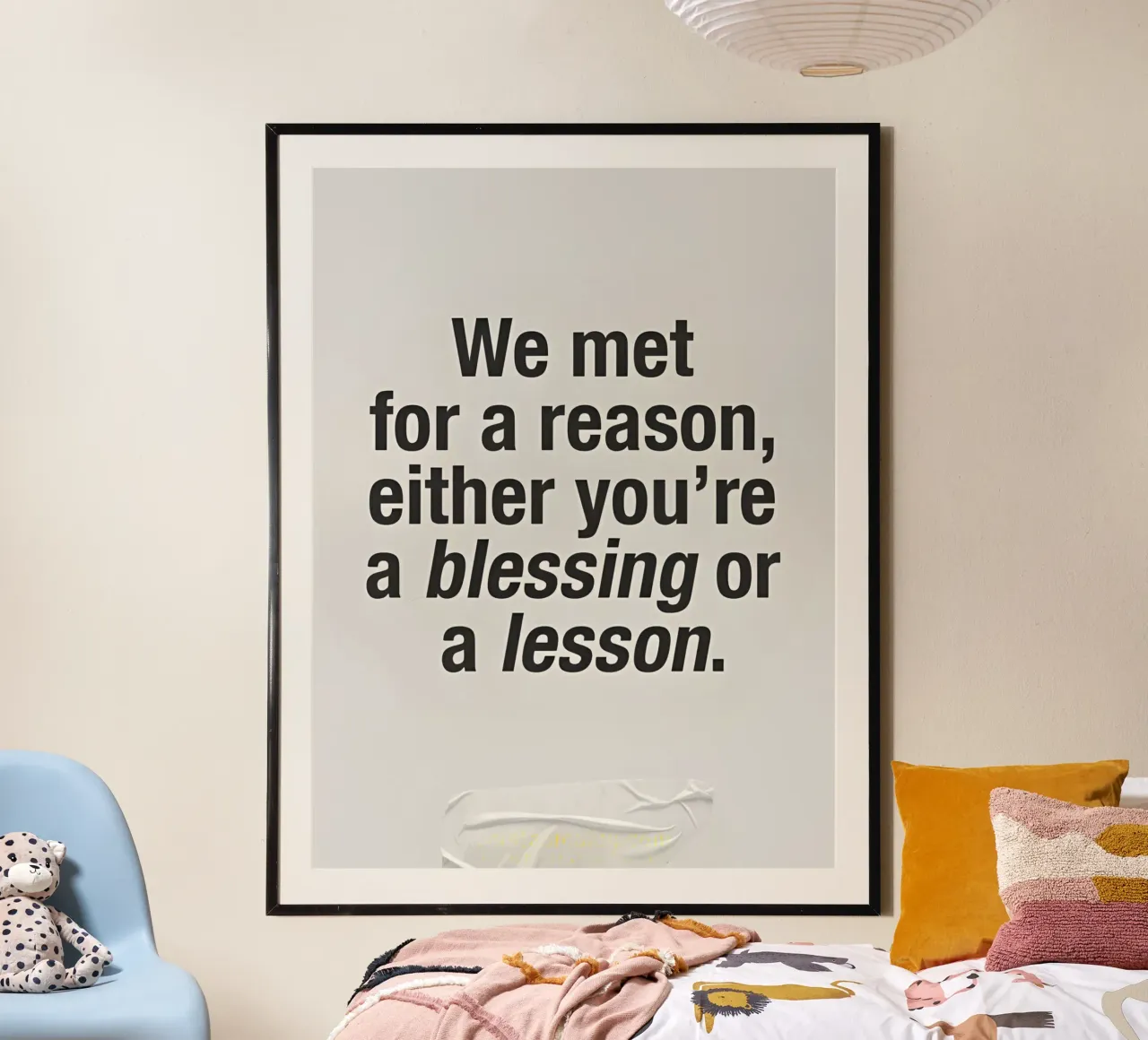 for a reason poster con telaio in alluminio da Type & Tape