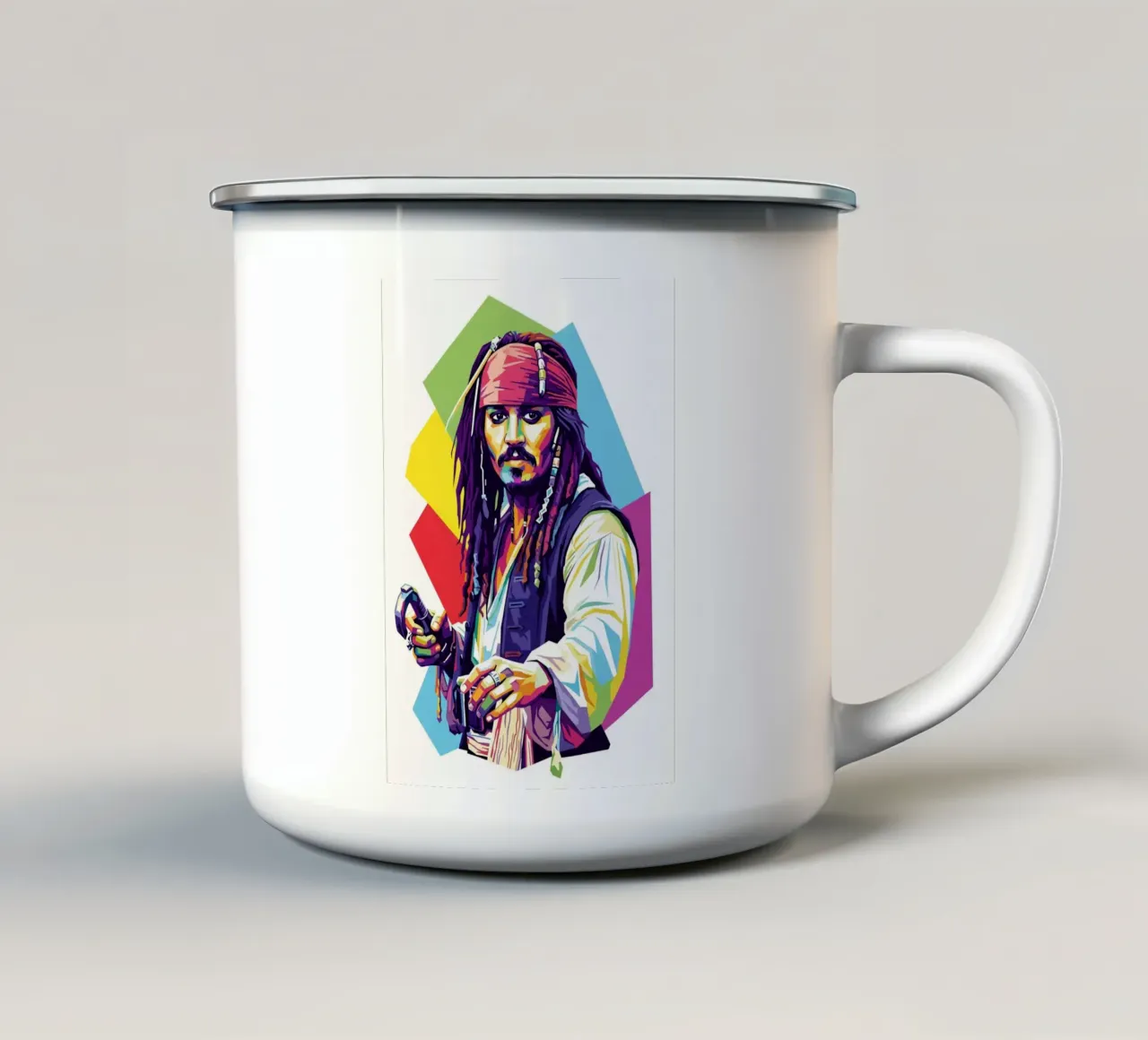 Jack Sparrow - Johnny Depp #3 tazza in smalto da Hantamrata
