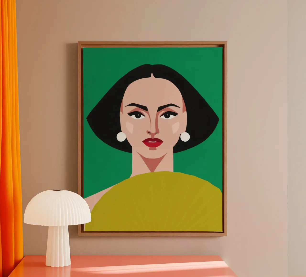 Elegant Bob Portrait canvas with Floater frame by Irish Strokes