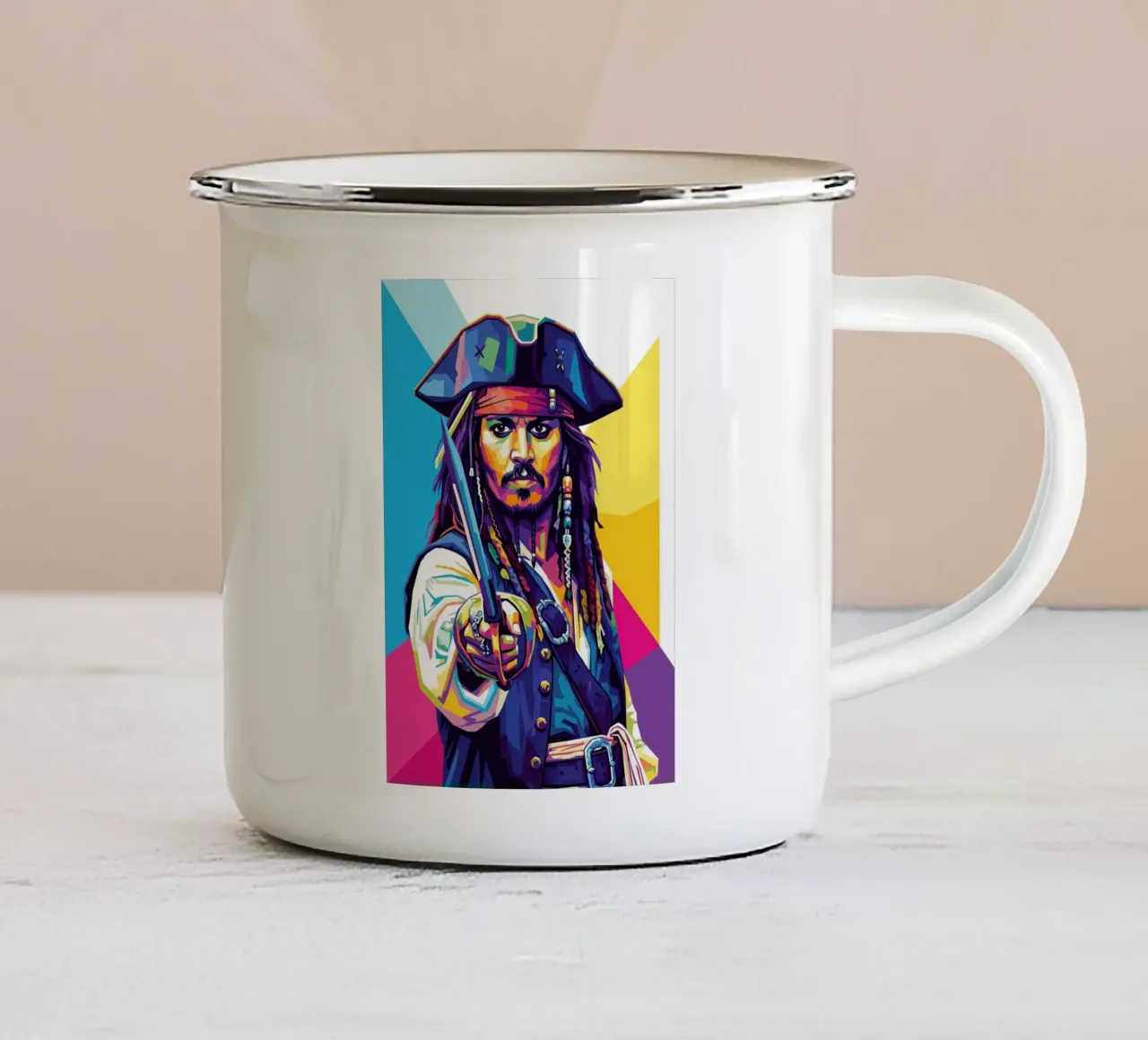 Jack Sparrow - Johnny Depp #5 tazza in smalto da Hantamrata