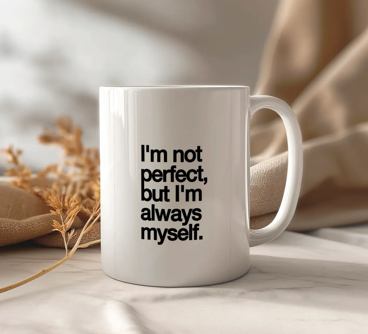 Im not perfect tazza in ceramica da Type & Tape