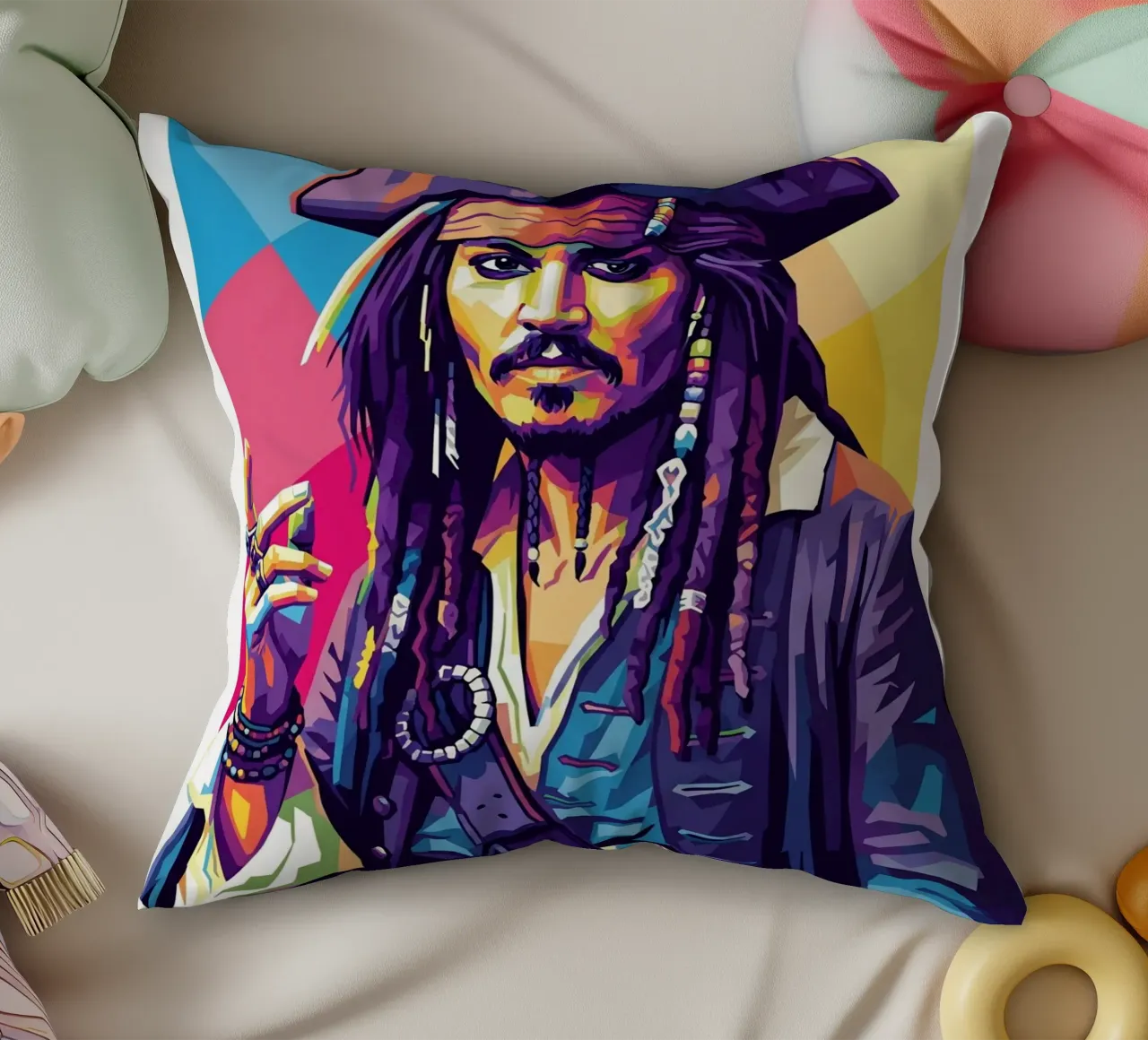 Jack Sparrow - Johnny Depp #6 cuscino da Hantamrata