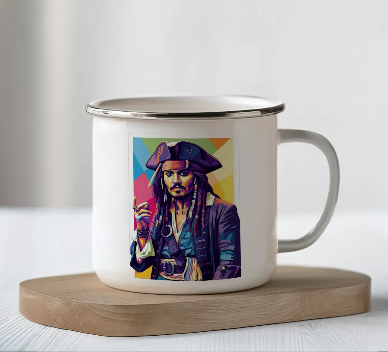 Jack Sparrow - Johnny Depp #6 tazza in smalto da Hantamrata