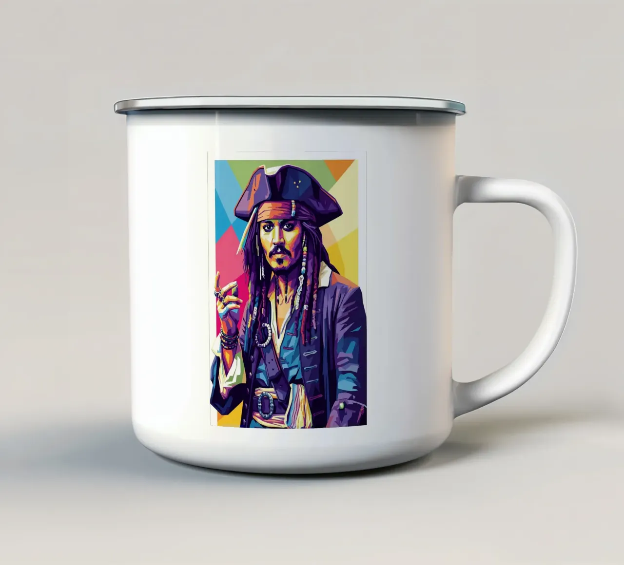 Jack Sparrow - Johnny Depp #6 tazza in smalto da Hantamrata