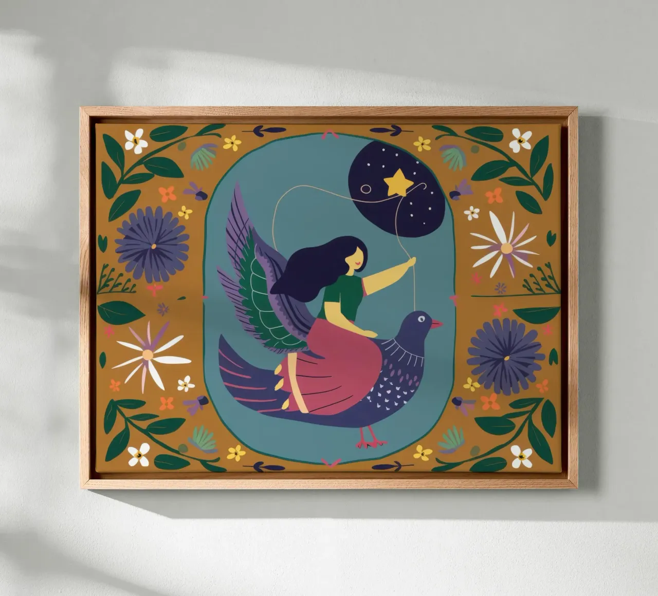 Dreaming Under the Stars canvas with Floater frame by Luna Aura
