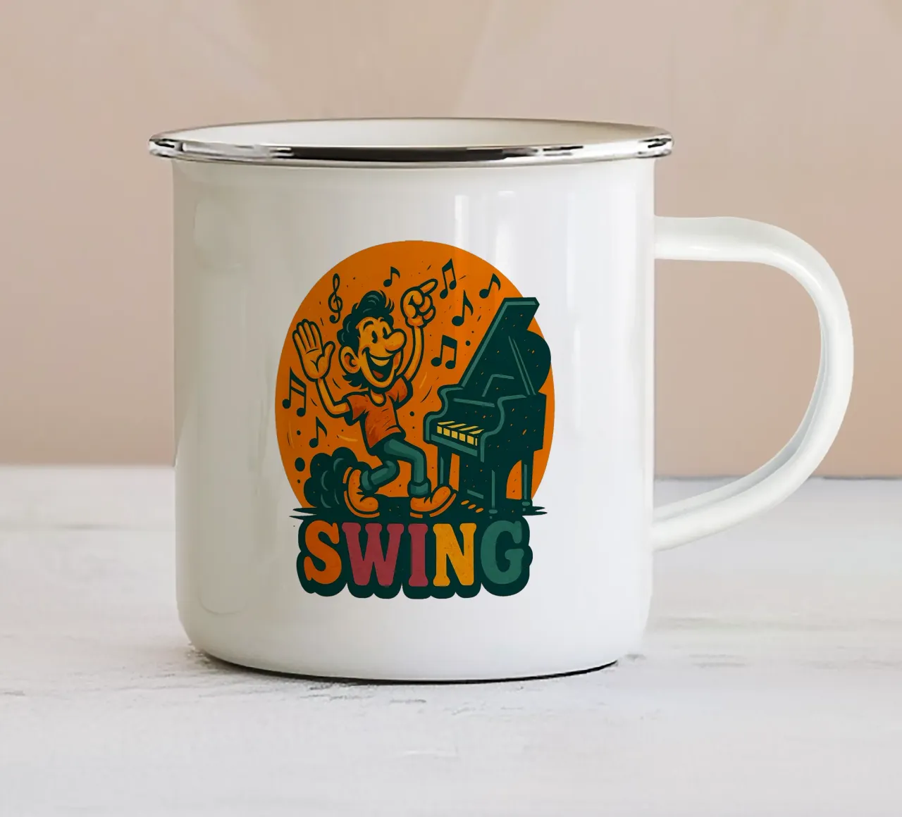 SWING ... tazza in smalto da Vintage Van Gogh
