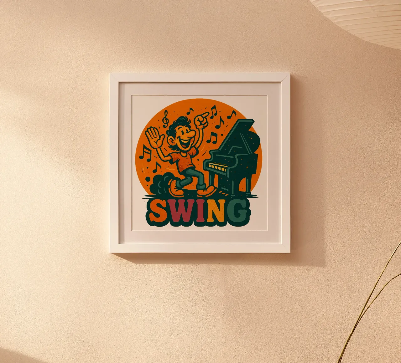 SWING ... poster con telaio in legno da Vintage Van Gogh