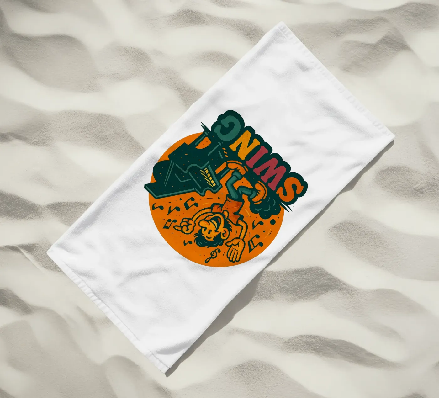 SWING ... strandhanddoek van Vintage Van Gogh