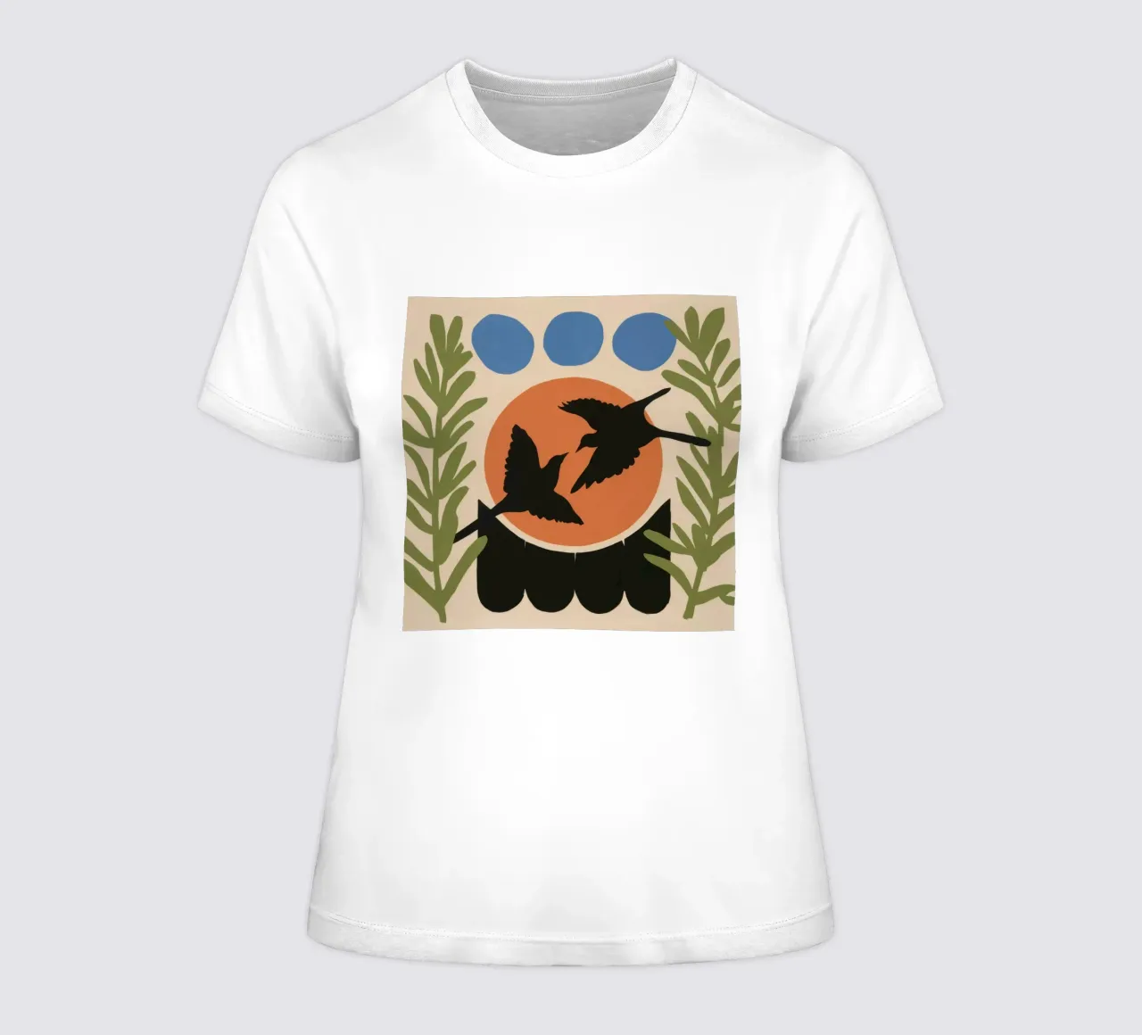 Zwaluwen in de zon dames t-shirt getailleerd van Luna Aura