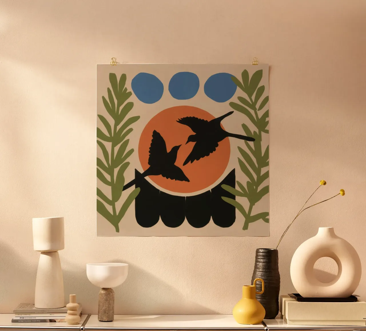 Zwaluwen in de zon poster van Luna Aura