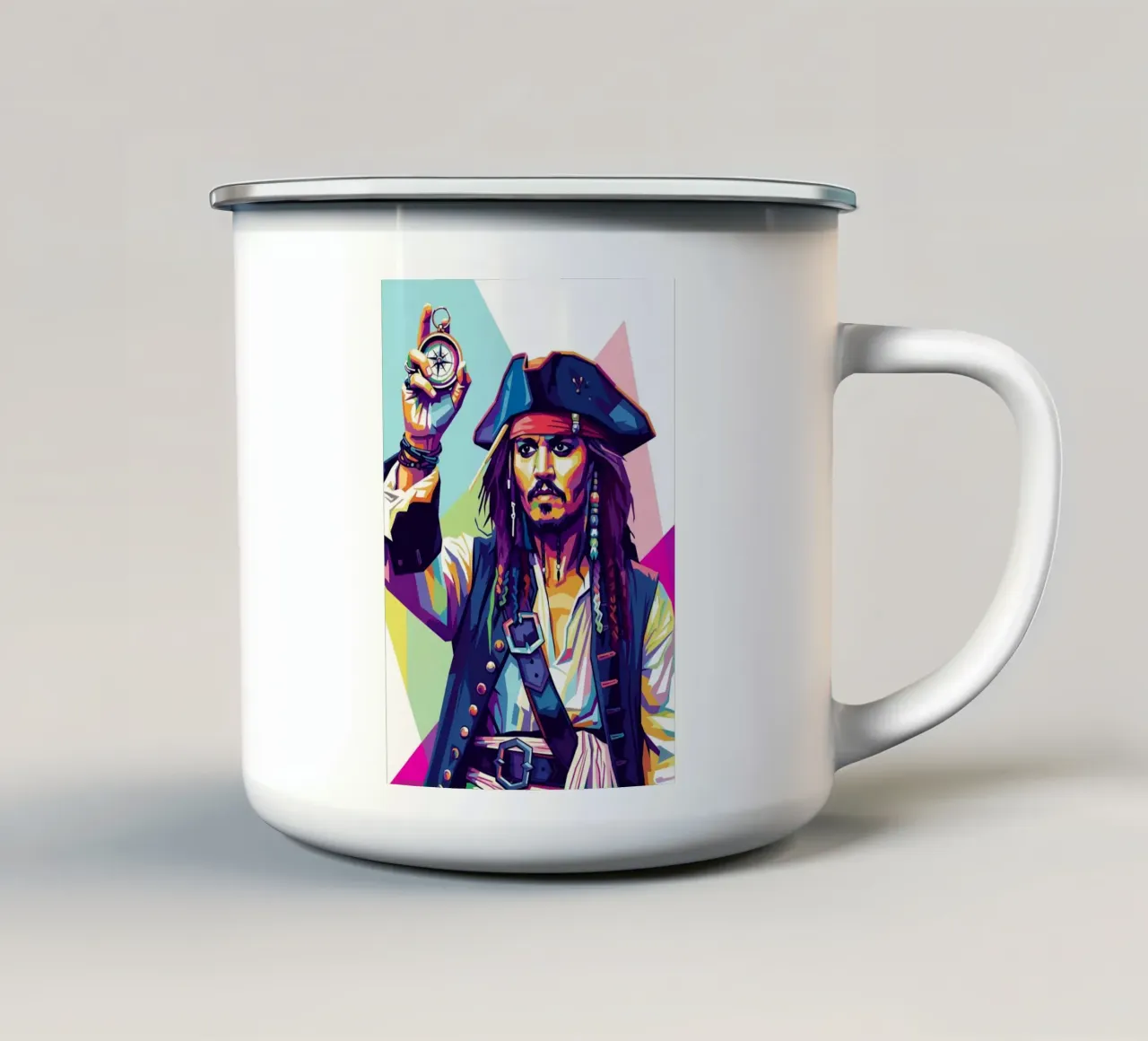 Jack Sparrow - Johnny Depp #8 tazza in smalto da Hantamrata