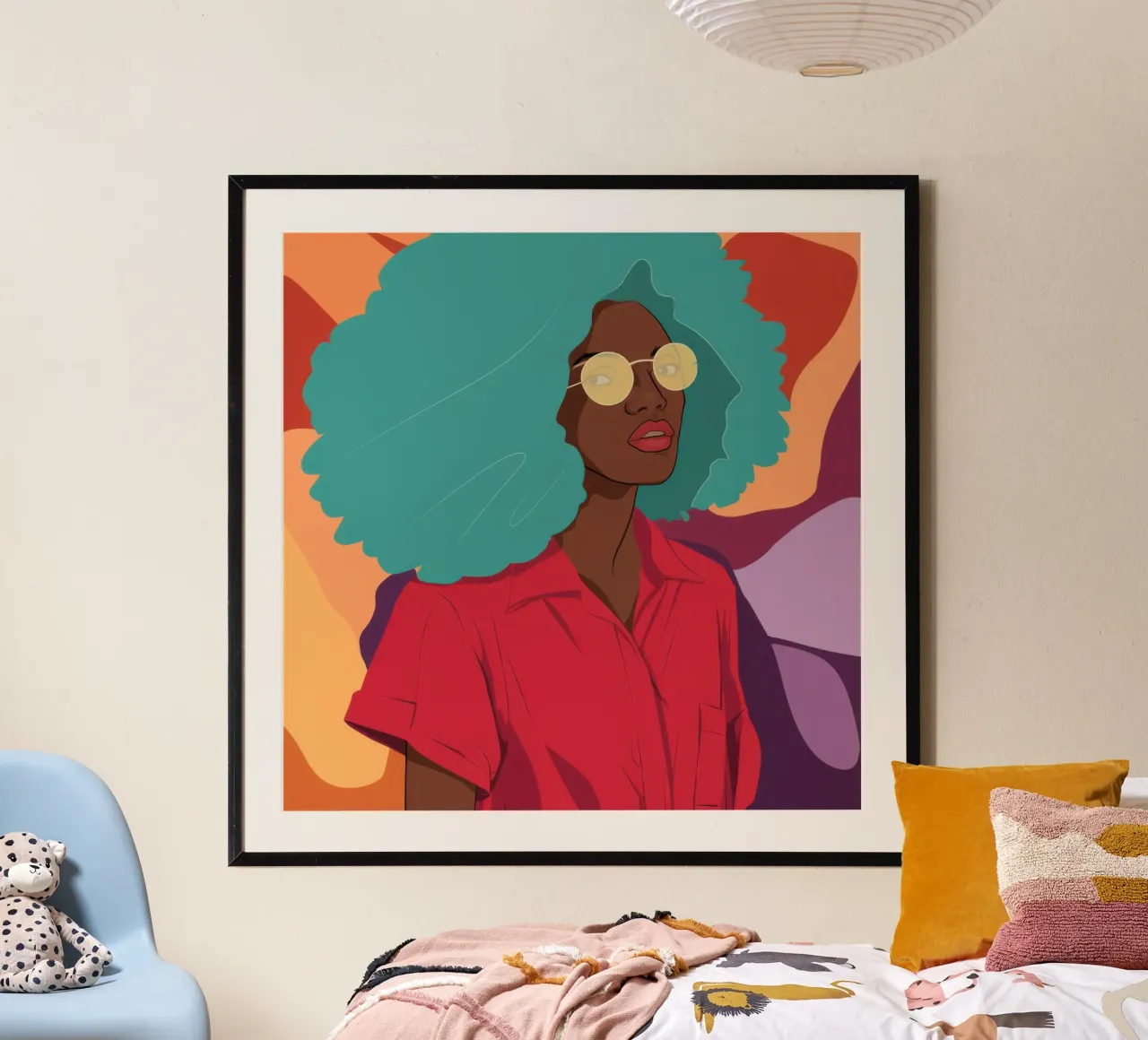 Azure Afro Zuversicht Poster von Luna Aura