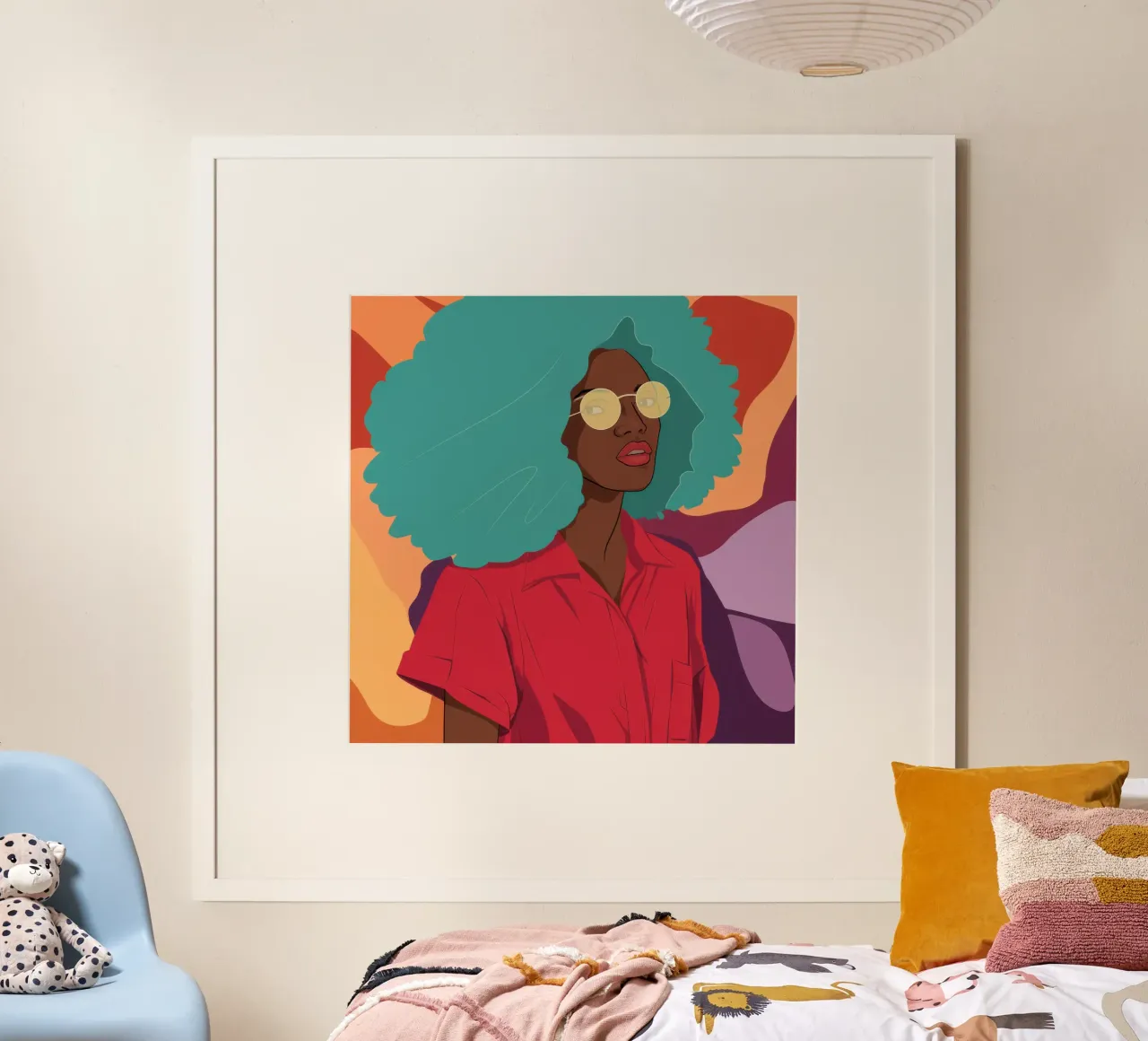Azure Afro Zuversicht Poster von Luna Aura