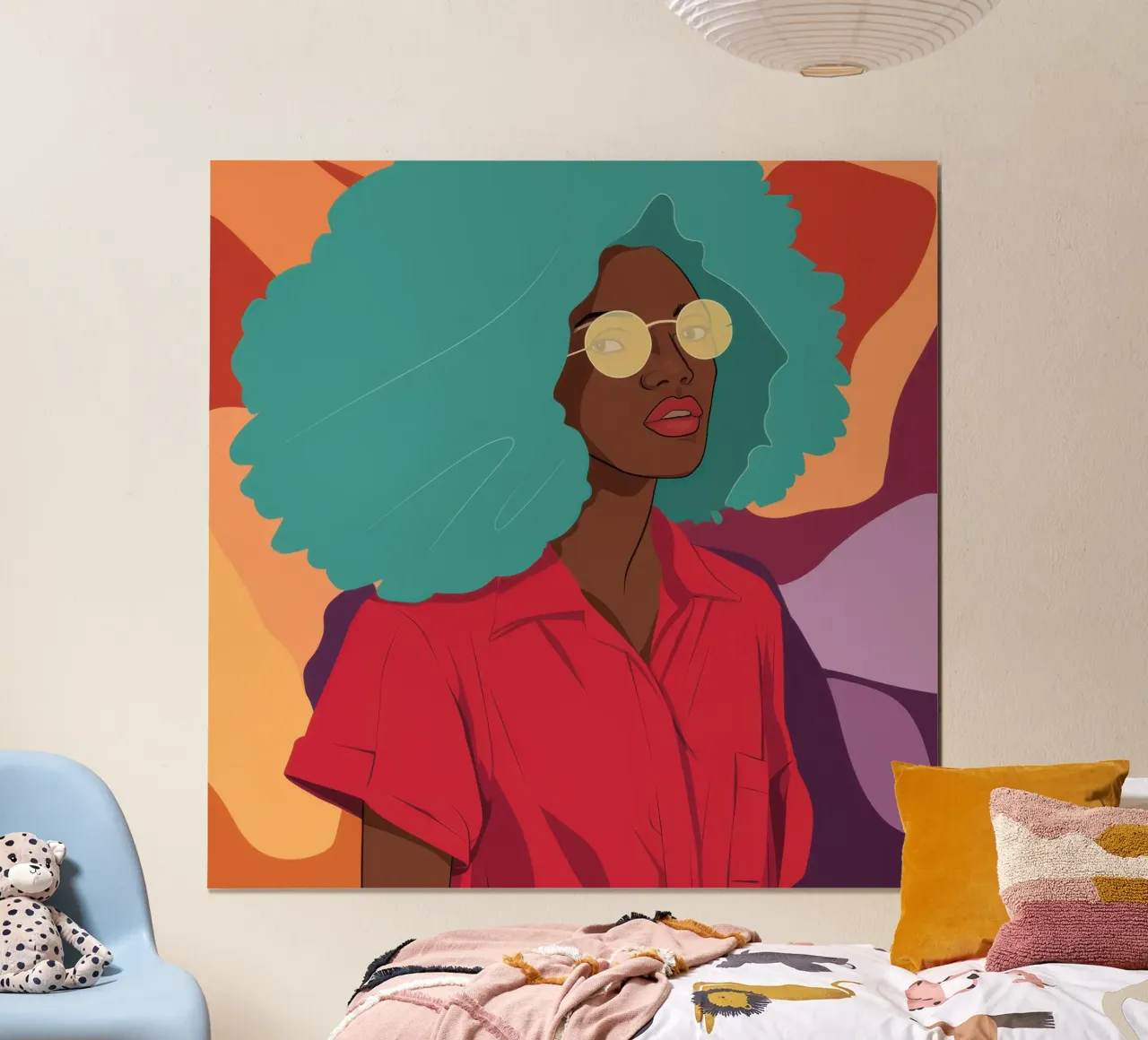 Azure Afro Zuversicht Poster von Luna Aura