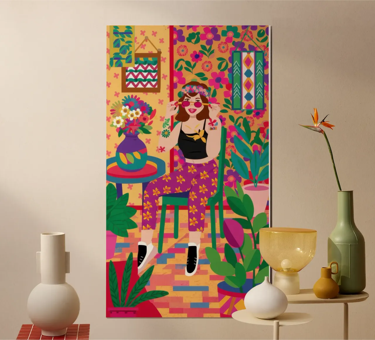 Vita notturna della ragazza di città poster da Irish Strokes