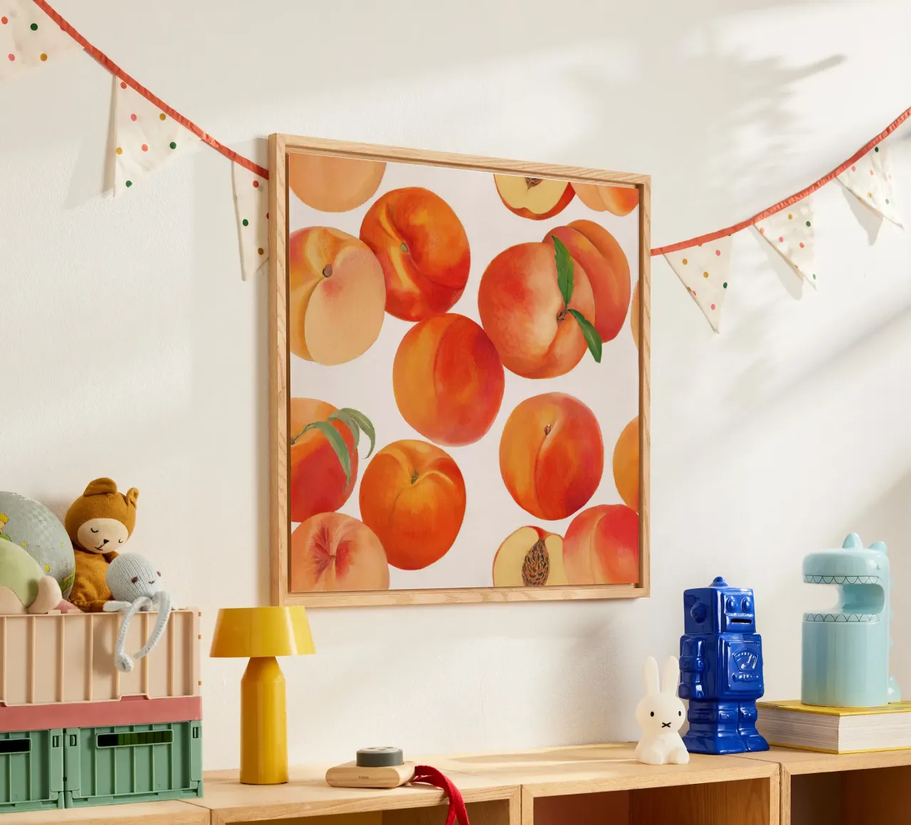 Nectarines acrylic glass by Asha Designs